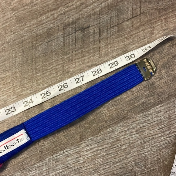 Talbots Vintage Braided Rope Fabric Blue Teal Purple Pink Stretch belt OS - Picture 16 of 16